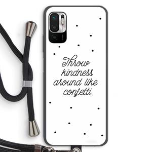 CaseCompany Confetti: Xiaomi Redmi Note 10 5G Transparant Hoesje met koord