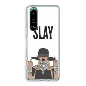 CaseCompany Slay All Day: Sony Xperia 5 III Transparant Hoesje