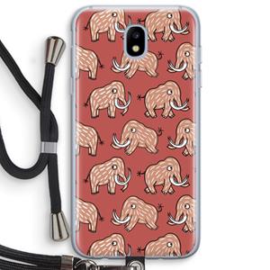 CaseCompany Mammoet: Samsung Galaxy J5 (2017) Transparant Hoesje met koord