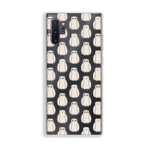 CaseCompany Uilen: Samsung Galaxy Note 10 Plus Transparant Hoesje