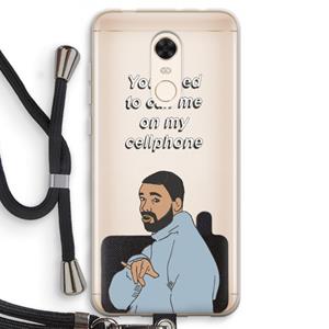 CaseCompany Hotline bling: Xiaomi Redmi 5 Transparant Hoesje met koord