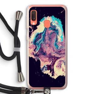 CaseCompany Cosmic Silence: Samsung Galaxy A20e Transparant Hoesje met koord