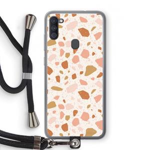 CaseCompany Terrazzo N°18: Samsung Galaxy A11 Transparant Hoesje met koord