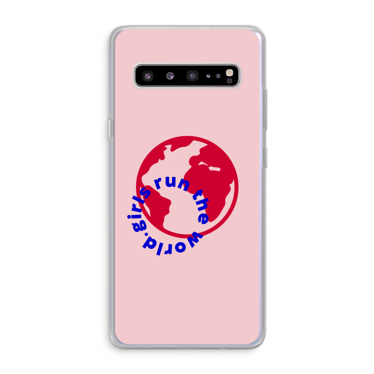 CaseCompany Run The World: Samsung Galaxy S10 5G Transparant Hoesje