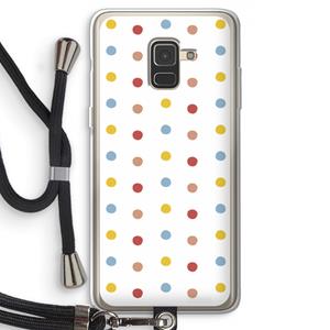 CaseCompany Bollen: Samsung Galaxy A8 (2018) Transparant Hoesje met koord