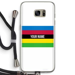 CaseCompany WK Wielrennen: Samsung Galaxy S7 Edge Transparant Hoesje met koord