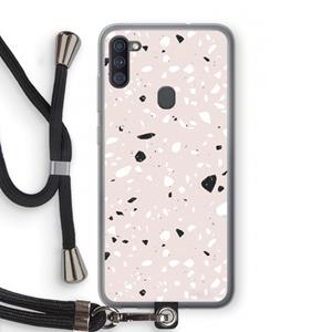 CaseCompany Terrazzo N°20: Samsung Galaxy A11 Transparant Hoesje met koord