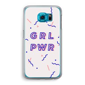 CaseCompany GRL PWR: Samsung Galaxy S6 Transparant Hoesje