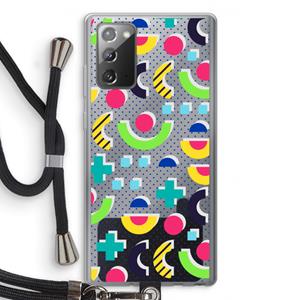 CaseCompany 8-bit N°1: Samsung Galaxy Note 20 / Note 20 5G Transparant Hoesje met koord
