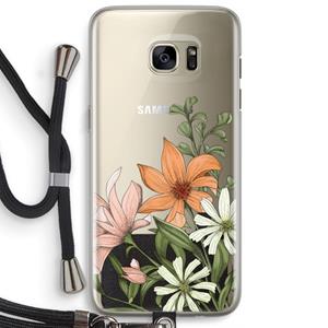 CaseCompany Floral bouquet: Samsung Galaxy S7 Edge Transparant Hoesje met koord