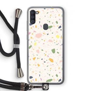 CaseCompany Terrazzo N°21: Samsung Galaxy A11 Transparant Hoesje met koord