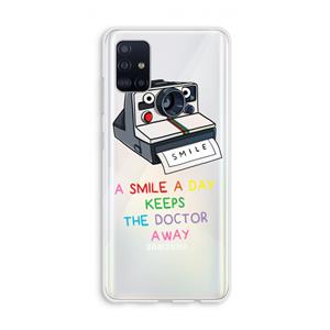 CaseCompany Smile: Galaxy A51 4G Transparant Hoesje