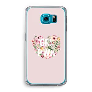 CaseCompany GRL PWR Flower: Samsung Galaxy S6 Transparant Hoesje