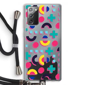 CaseCompany 8-bit N°2: Samsung Galaxy Note 20 / Note 20 5G Transparant Hoesje met koord