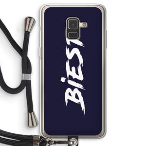 CaseCompany Biest: Samsung Galaxy A8 (2018) Transparant Hoesje met koord