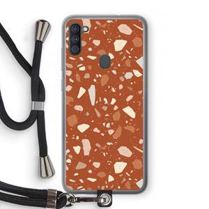 CaseCompany Terrazzo N°22: Samsung Galaxy A11 Transparant Hoesje met koord