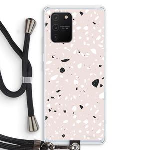 CaseCompany Terrazzo N°20: Samsung Galaxy S10 Lite Transparant Hoesje met koord