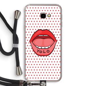 CaseCompany Yolo Denise: Samsung Galaxy J4 Plus Transparant Hoesje met koord