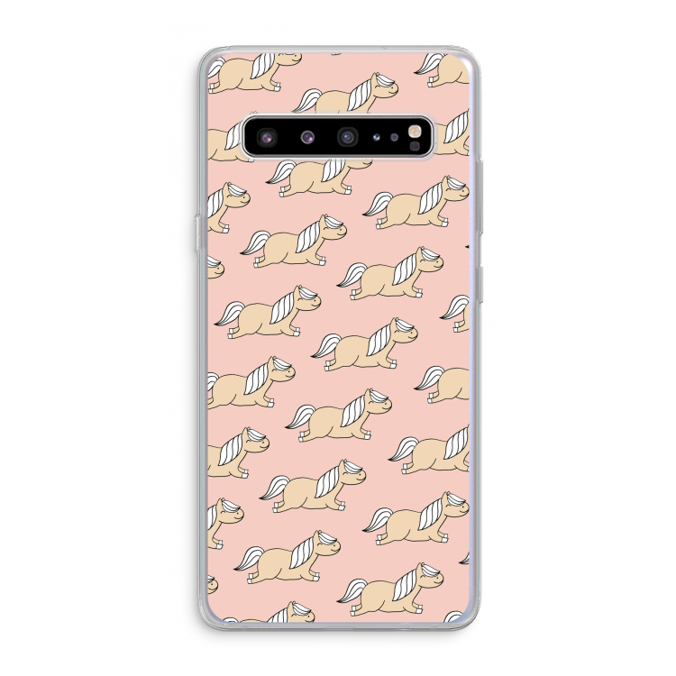 CaseCompany Ponys: Samsung Galaxy S10 5G Transparant Hoesje