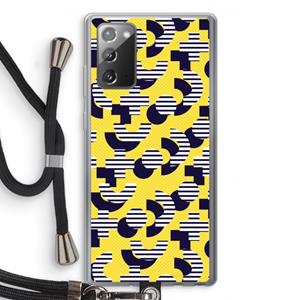 CaseCompany 8-bit N°3: Samsung Galaxy Note 20 / Note 20 5G Transparant Hoesje met koord