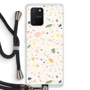 CaseCompany Terrazzo N°21: Samsung Galaxy S10 Lite Transparant Hoesje met koord