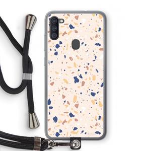 CaseCompany Terrazzo N°23: Samsung Galaxy A11 Transparant Hoesje met koord