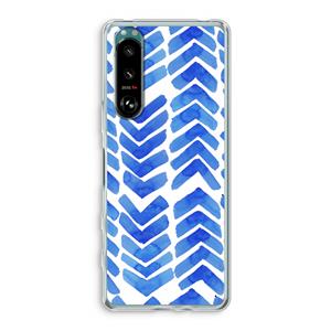 CaseCompany Blauwe pijlen: Sony Xperia 5 III Transparant Hoesje