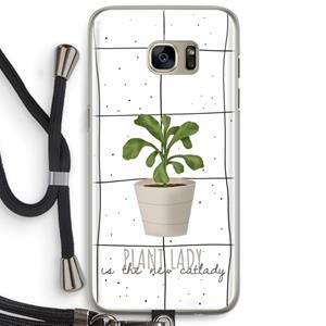 CaseCompany Kamerplant op vensterruit: Samsung Galaxy S7 Edge Transparant Hoesje met koord