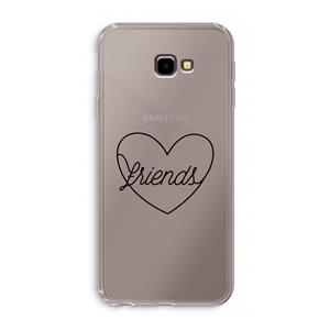 CaseCompany Friends heart black: Samsung Galaxy J4 Plus Transparant Hoesje