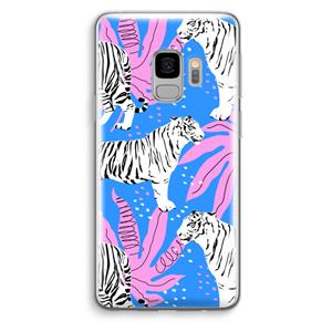 CaseCompany Tijger: Samsung Galaxy S9 Transparant Hoesje