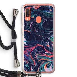 CaseCompany Light Years Beyond: Samsung Galaxy A20e Transparant Hoesje met koord