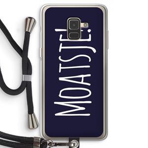 CaseCompany Moatsje!: Samsung Galaxy A8 (2018) Transparant Hoesje met koord