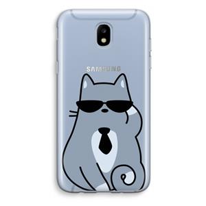 CaseCompany Cool cat: Samsung Galaxy J5 (2017) Transparant Hoesje