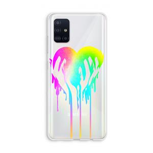 CaseCompany Hold My Heart: Galaxy A51 4G Transparant Hoesje