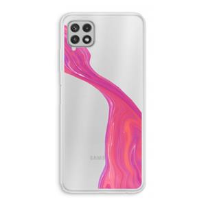 CaseCompany Paarse stroom: Samsung Galaxy A22 4G Transparant Hoesje