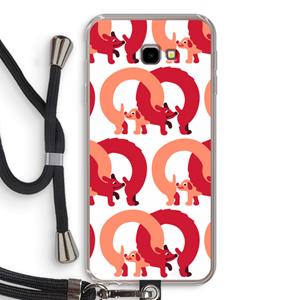 CaseCompany Dogs: Samsung Galaxy J4 Plus Transparant Hoesje met koord