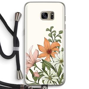CaseCompany Floral bouquet: Samsung Galaxy S7 Edge Transparant Hoesje met koord