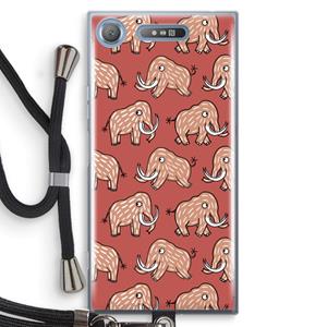 CaseCompany Mammoet: Sony Xperia XZ1 Transparant Hoesje met koord