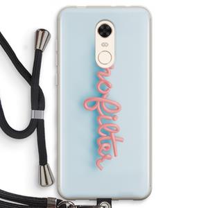 CaseCompany nofilter: Xiaomi Redmi 5 Transparant Hoesje met koord