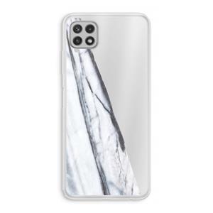 CaseCompany Gestreepte marmer: Samsung Galaxy A22 4G Transparant Hoesje