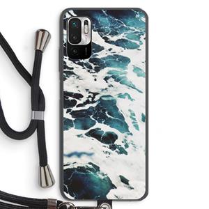 CaseCompany Golven: Xiaomi Redmi Note 10 5G Transparant Hoesje met koord