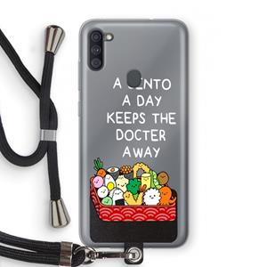 CaseCompany Bento a day: Samsung Galaxy A11 Transparant Hoesje met koord