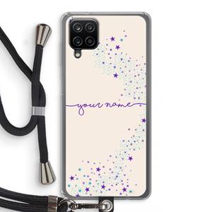 CaseCompany Sterren: Samsung Galaxy A12 Transparant Hoesje met koord