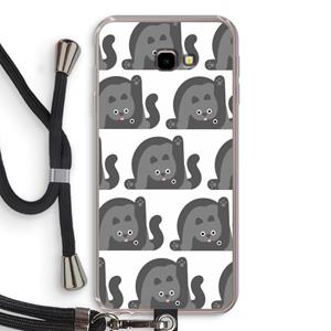 CaseCompany Cats: Samsung Galaxy J4 Plus Transparant Hoesje met koord