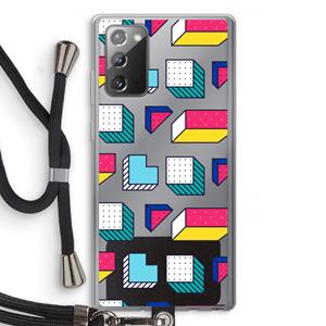 CaseCompany 8-bit N°7: Samsung Galaxy Note 20 / Note 20 5G Transparant Hoesje met koord