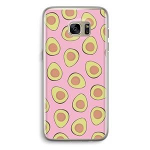 CaseCompany Dancing avocados: Samsung Galaxy S7 Edge Transparant Hoesje