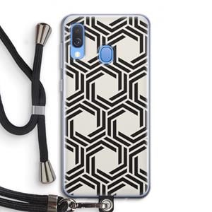 CaseCompany Geometrisch patroon: Samsung Galaxy A40 Transparant Hoesje met koord