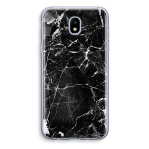 CaseCompany Zwart Marmer 2: Samsung Galaxy J5 (2017) Transparant Hoesje