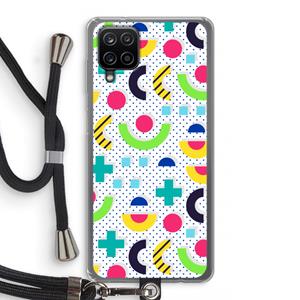 CaseCompany 8-bit N°1: Samsung Galaxy A12 Transparant Hoesje met koord