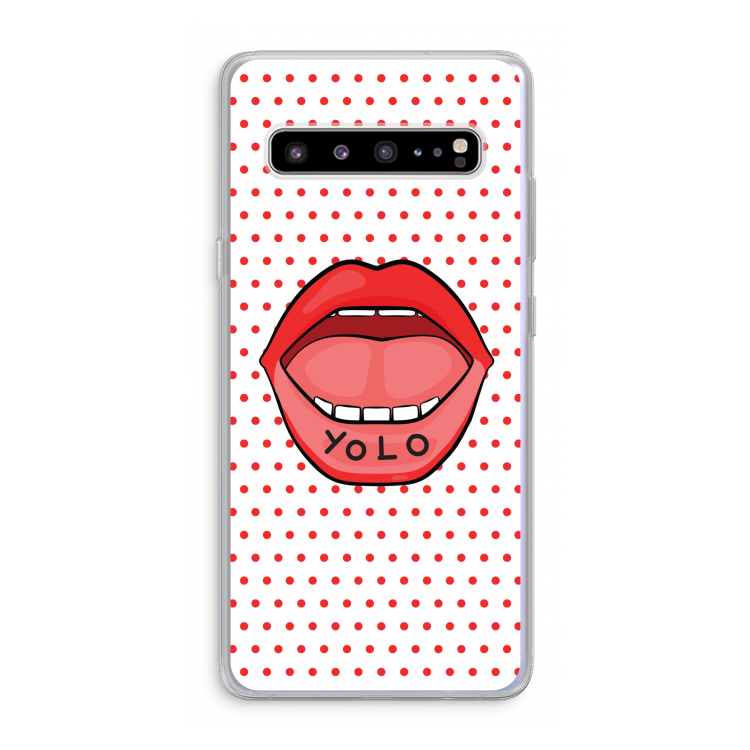 CaseCompany Yolo Denise: Samsung Galaxy S10 5G Transparant Hoesje